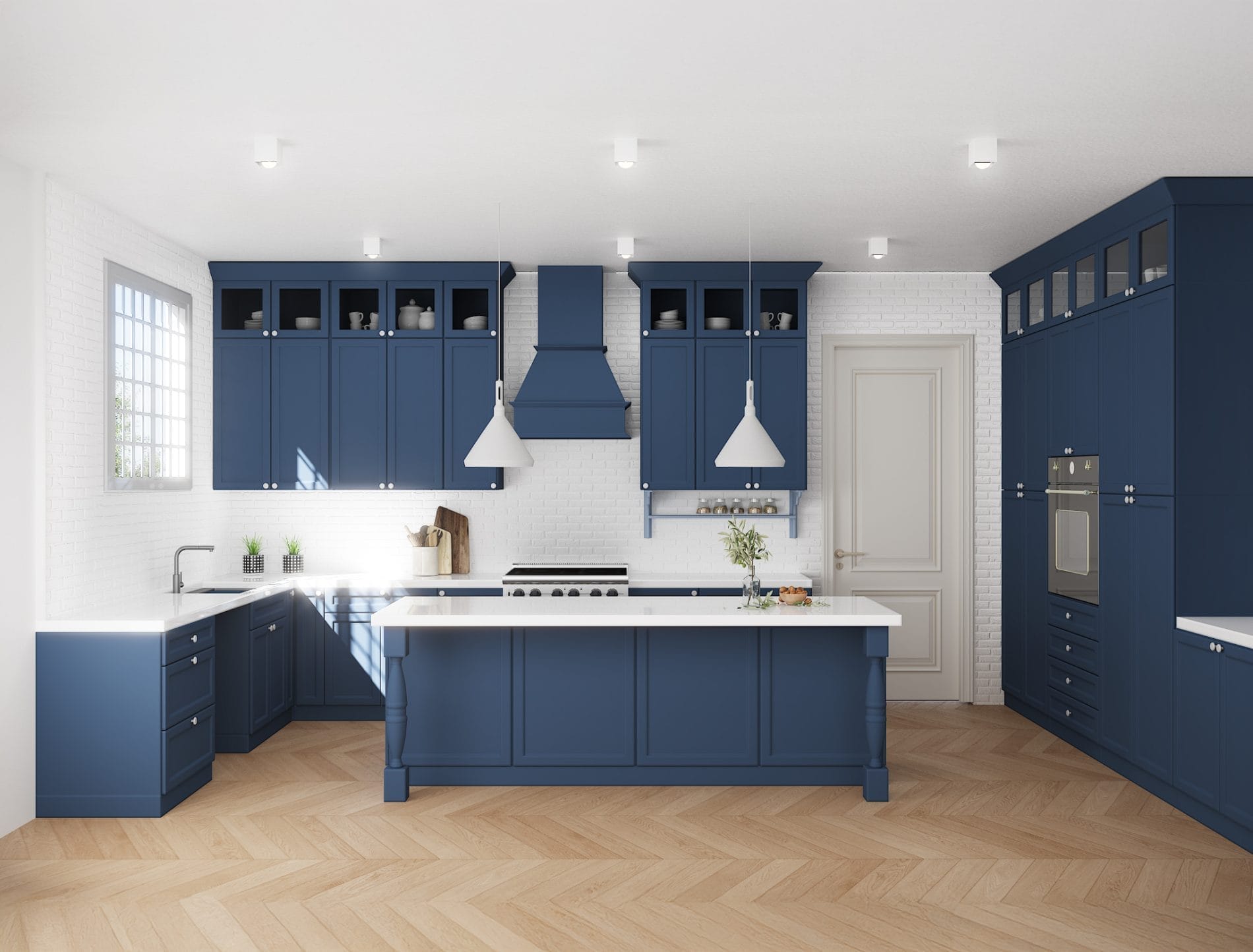 Imperial Midnight Blue Shaker Kitchen Cabinets