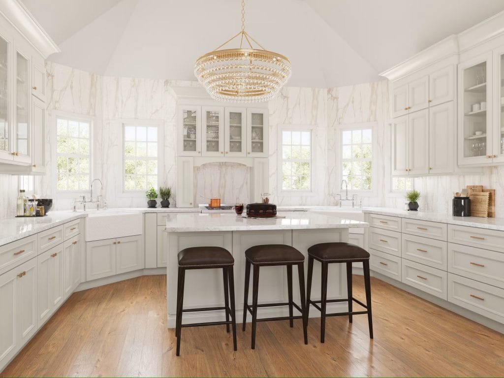 Opulent White Shaker Kitchen Cabinets