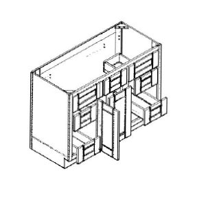 Vanity Cabinets - VSD60D VSD48D