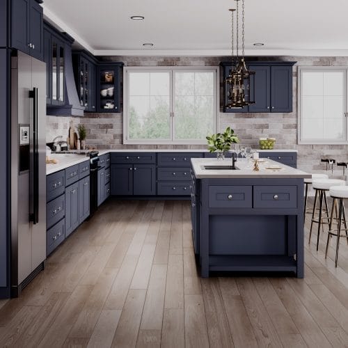 Imperial Shaker Midnight Blue Kitchen Cabinets