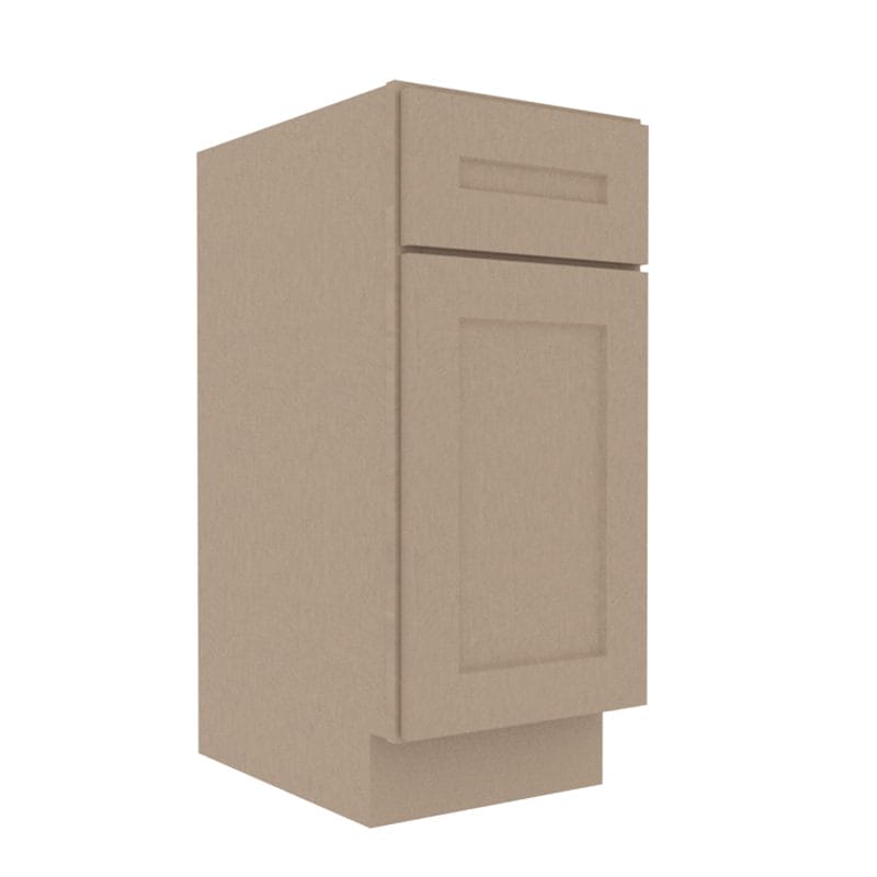 Noble Honey Wheat Shaker Vanity Sink Base Cabinet with 1 Door