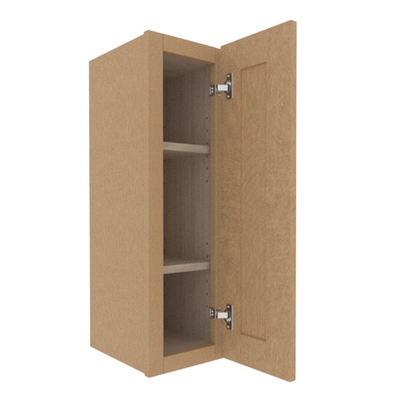 Noble Honey Wheat Shaker Wall Cabinet with 1 Door