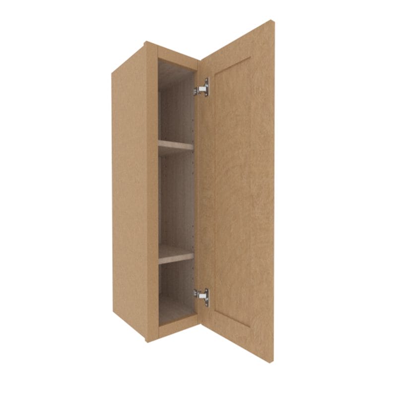 Noble Honey Wheat Shaker Wall Cabinet with 1 Door