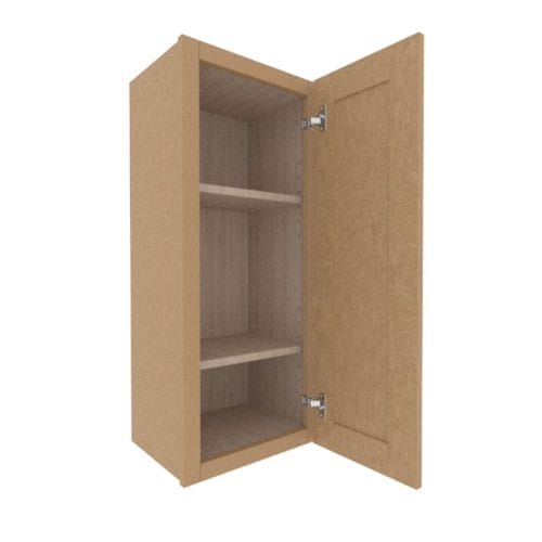 Noble Honey Wheat Shaker Wall Cabinet with 1 Door