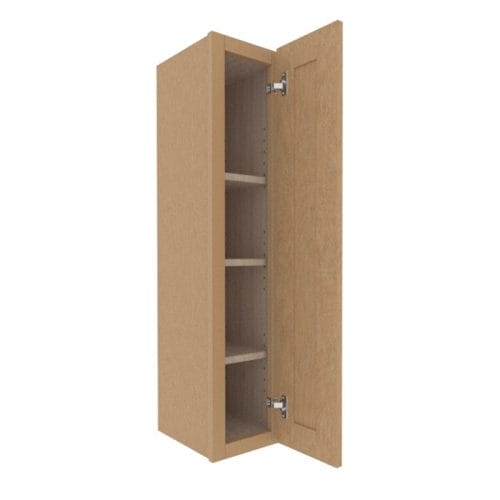 Noble Honey Wheat Shaker Wall Cabinet with 1 Door
