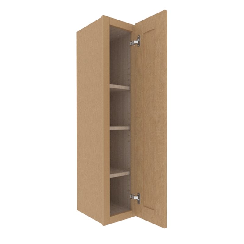 Noble Honey Wheat Shaker Wall Cabinet with 1 Door