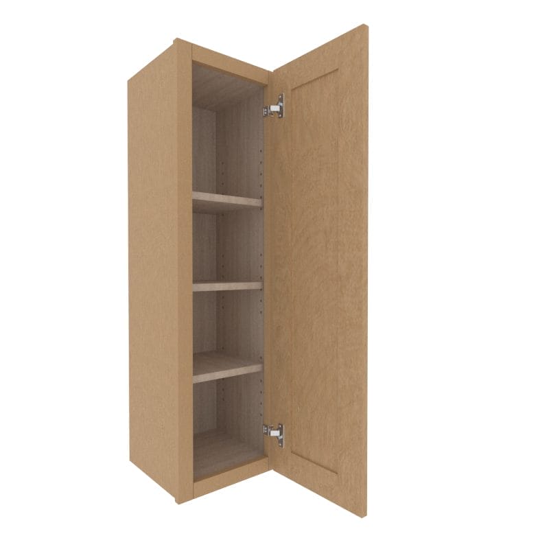 Noble Honey Wheat Shaker Wall Cabinet with 1 Door