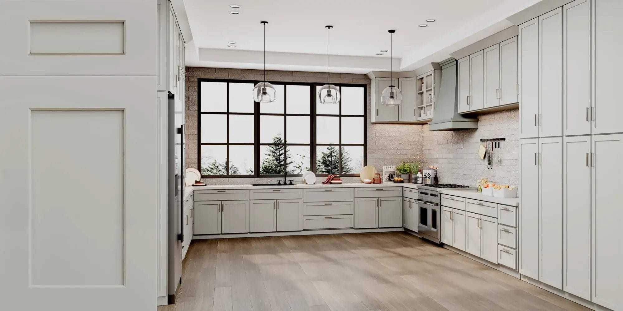 Prestigious Shaker Grey Kitchen Cabinets-asd