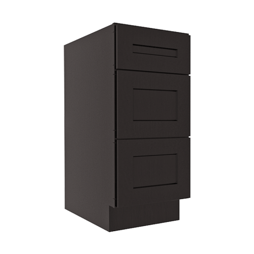 Refined Modern Slate Shaker Vanity Sink Base Cabinet with 3 Drawers