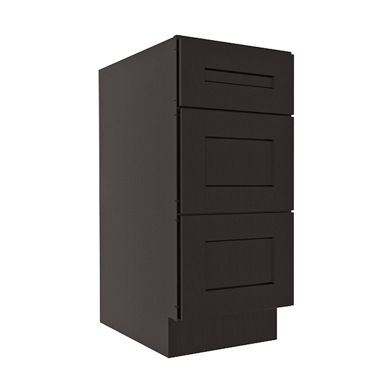 Refined Modern Slate Shaker Vanity Sink Base Cabinet with 3 Drawers