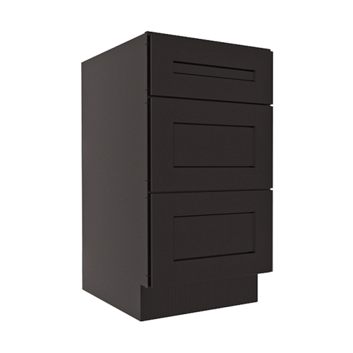 Refined Modern Slate Shaker Vanity Sink Base Cabinet with 3 Drawers