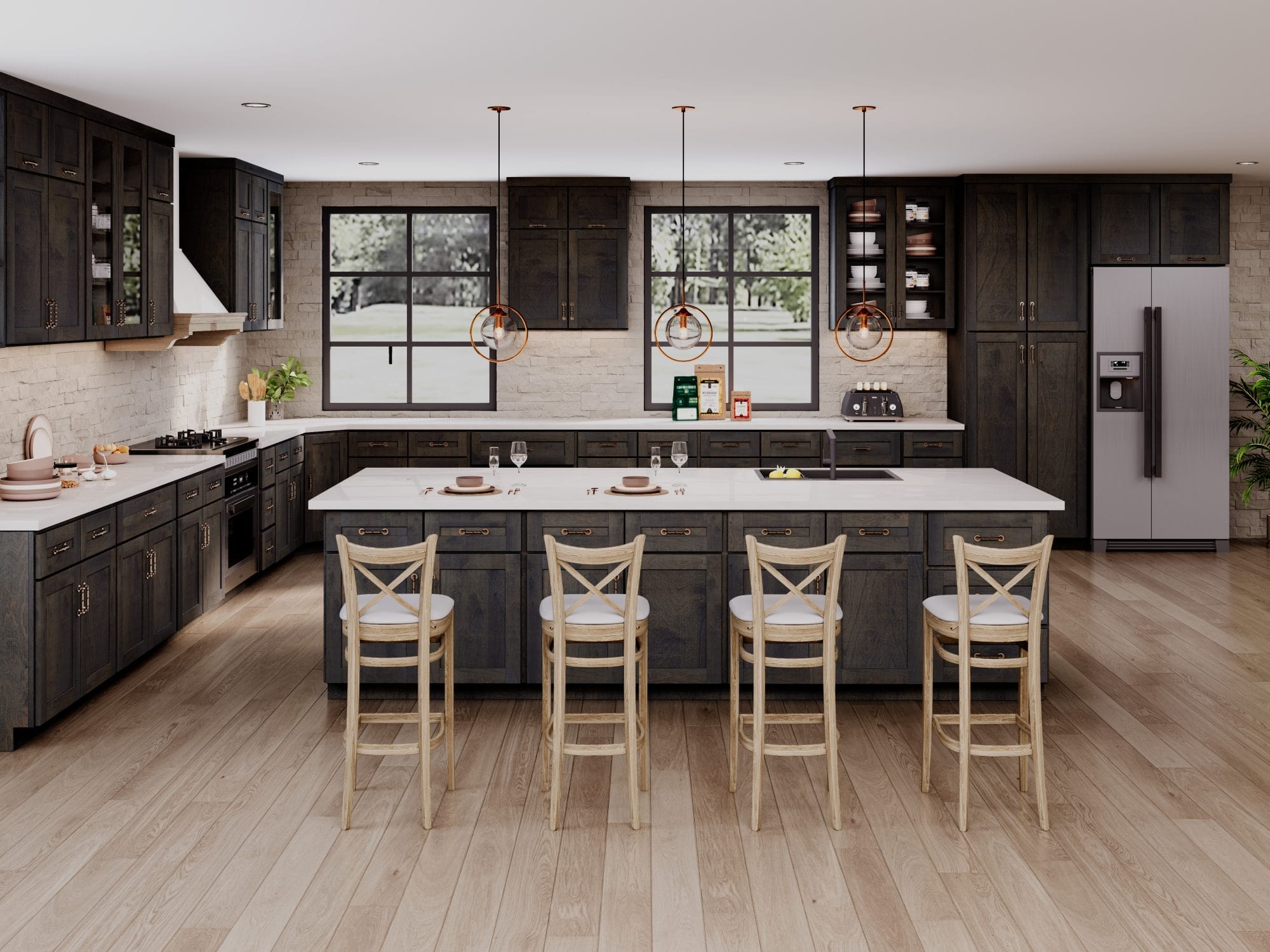 Refined Shaker Modern Slate Kitchen Cabinets