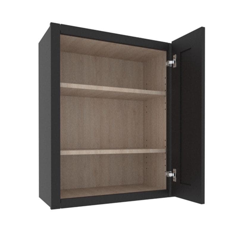 Sovereign Onyx Black Shaker Wall Cabinet with 1 Door