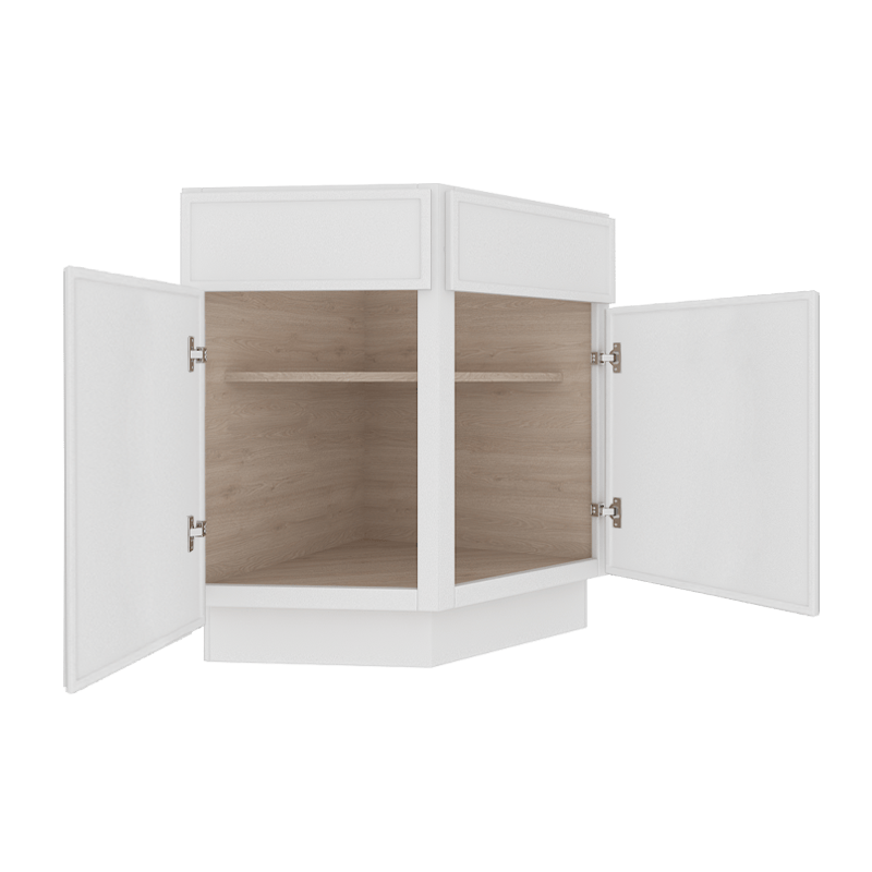 Ethereal White Micro Shaker Base Cabinet with 1 Door