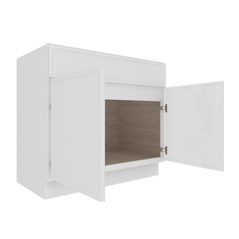 Ethereal White Micro Shaker Base Cabinet with 1 Door