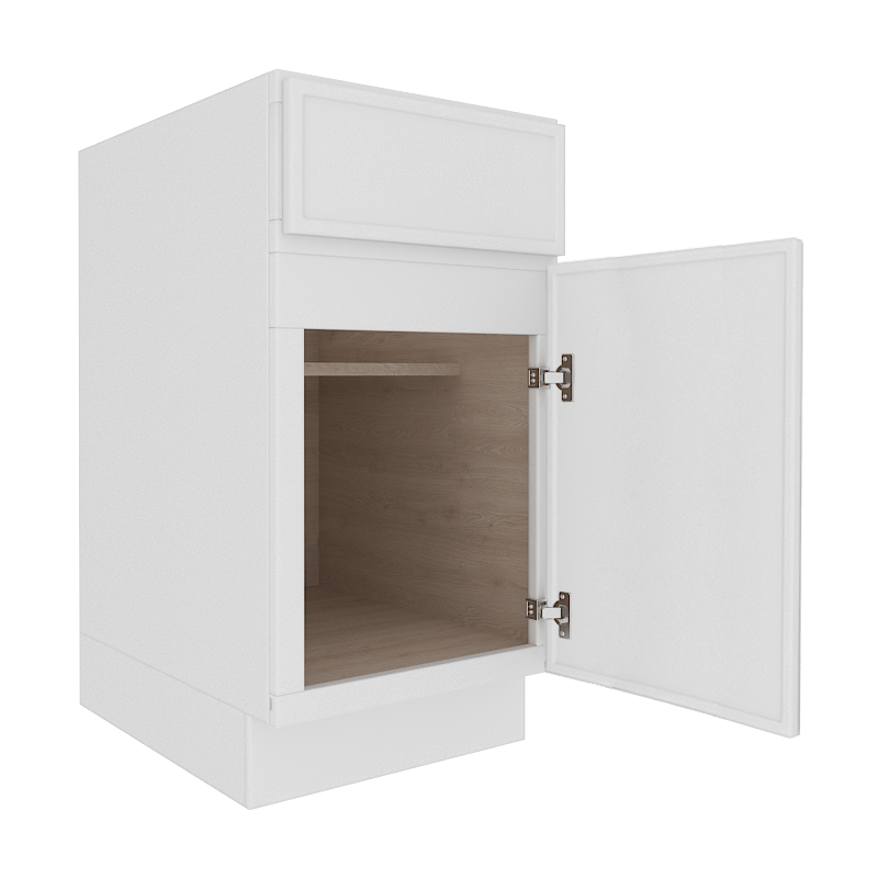 Ethereal White Micro Shaker Base Cabinet with 1 Door