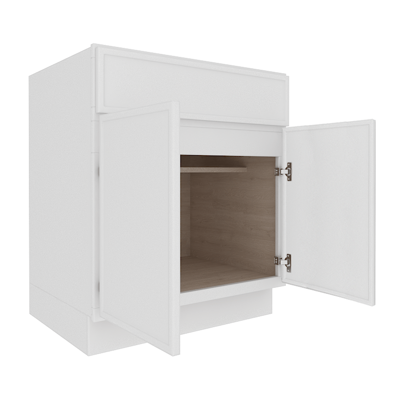 Ethereal White Micro Shaker Base Cabinet with 1 Door