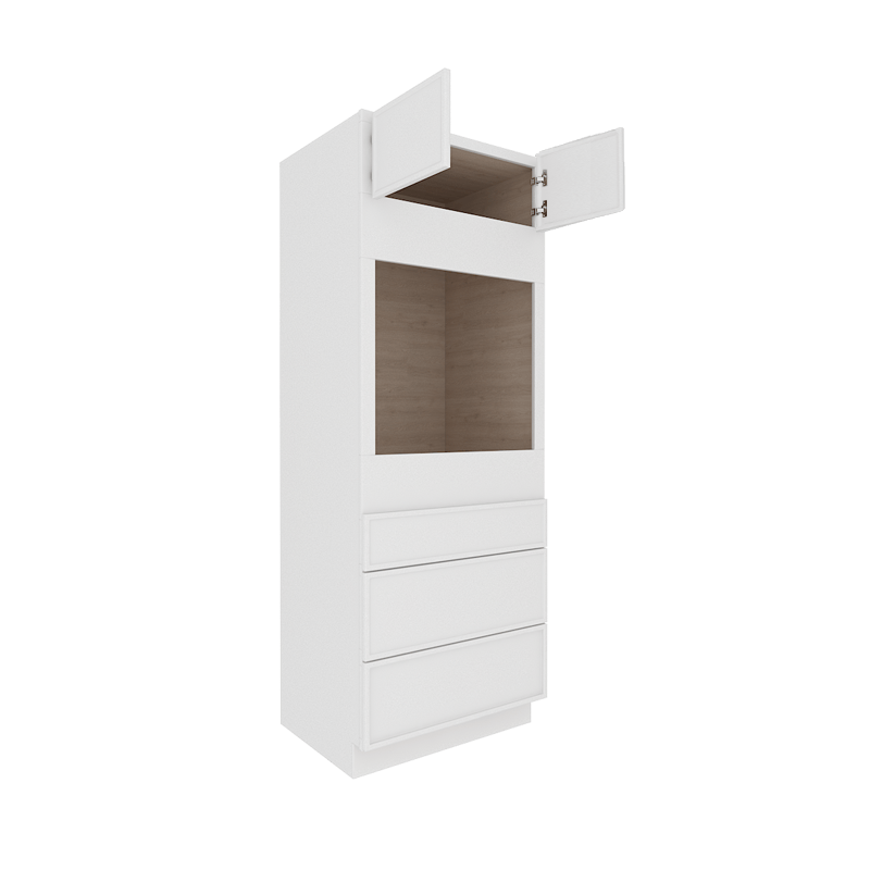 Ethereal White Micro Shaker Vanity Countertop Linen Cabinet