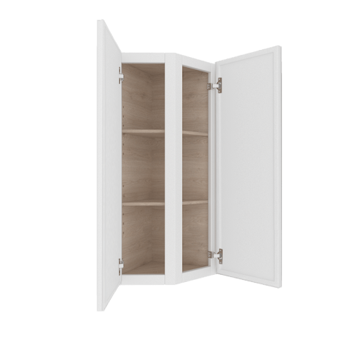 Ethereal White Micro Shaker Vanity Countertop Linen Cabinet