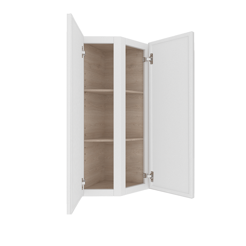 Ethereal White Micro Shaker Vanity Countertop Linen Cabinet