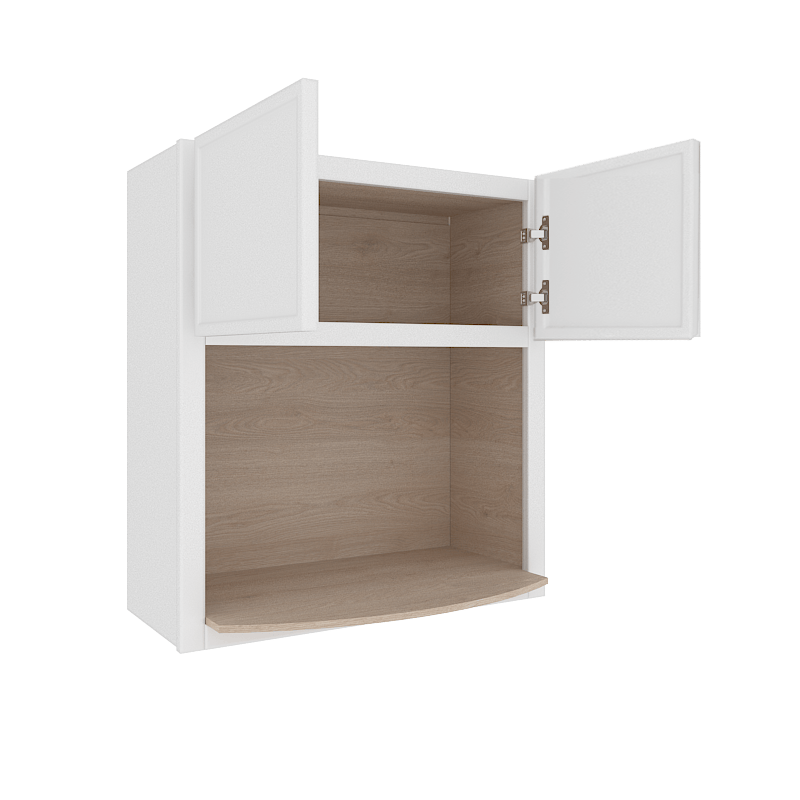 Ethereal White Micro Shaker Vanity Countertop Linen Cabinet