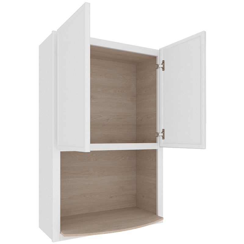 Ethereal White Micro Shaker Vanity Countertop Linen Cabinet