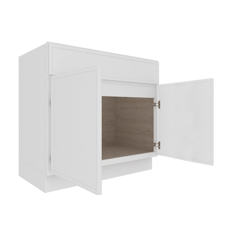 Ethereal White Micro Shaker Vanity Countertop Linen Cabinet