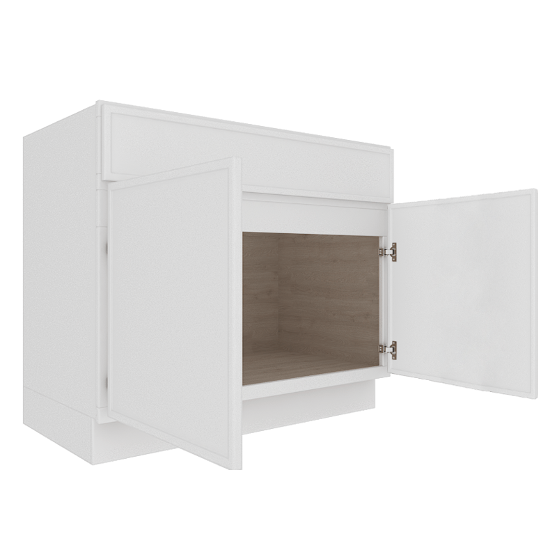 Ethereal White Micro Shaker Vanity Countertop Linen Cabinet