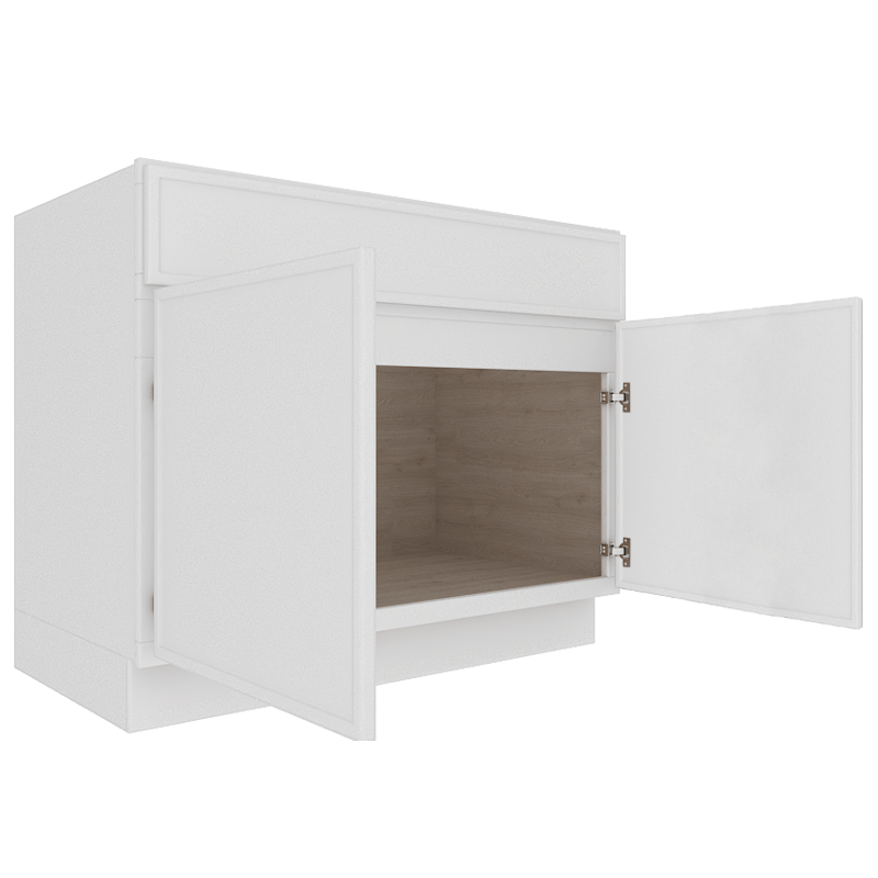 Ethereal White Micro Shaker Vanity Countertop Linen Cabinet