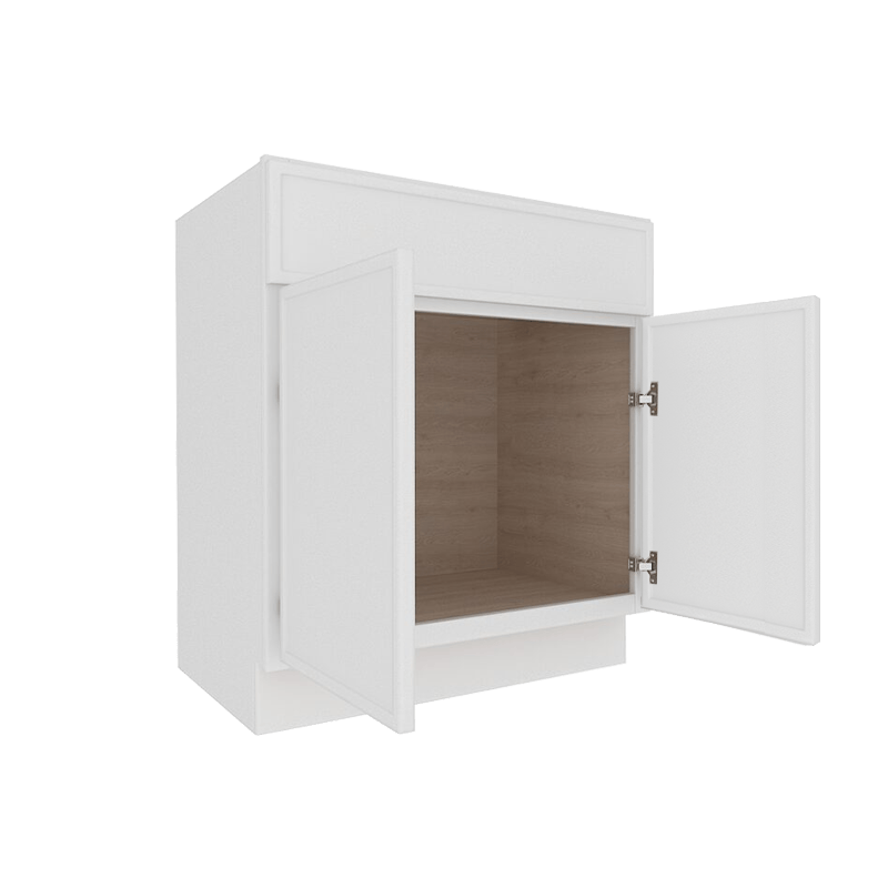 Ethereal White Micro Shaker Vanity Countertop Linen Cabinet