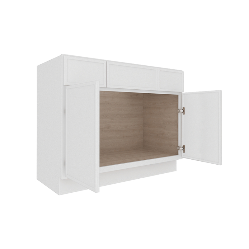 Ethereal White Micro Shaker Vanity Countertop Linen Cabinet
