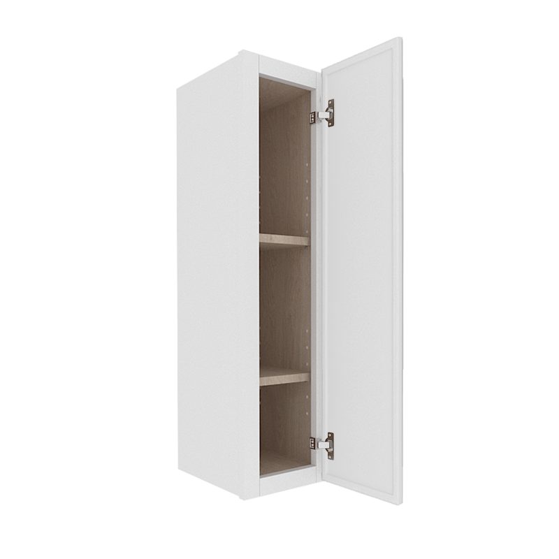 Ethereal White Micro Shaker Vanity Countertop Linen Cabinet