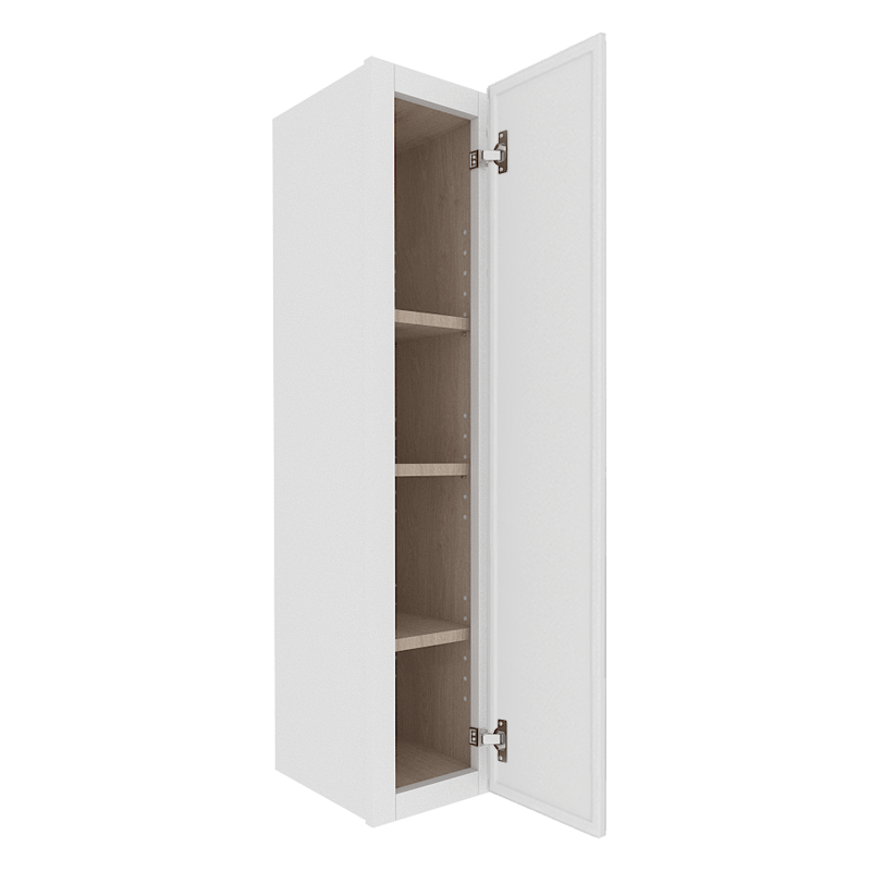 Ethereal White Micro Shaker Vanity Countertop Linen Cabinet