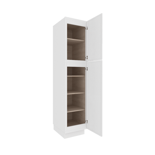 Ethereal White Micro Shaker Vanity Countertop Linen Cabinet