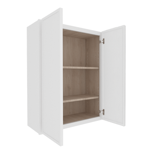 Ethereal White Micro Shaker Vanity Countertop Linen Cabinet