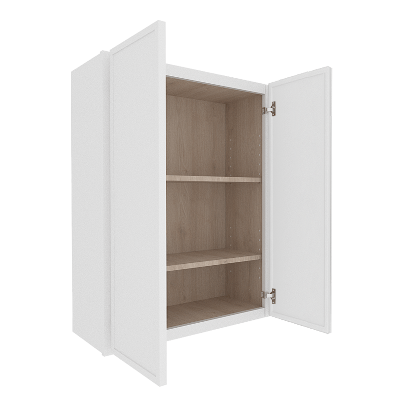 Ethereal White Micro Shaker Vanity Countertop Linen Cabinet