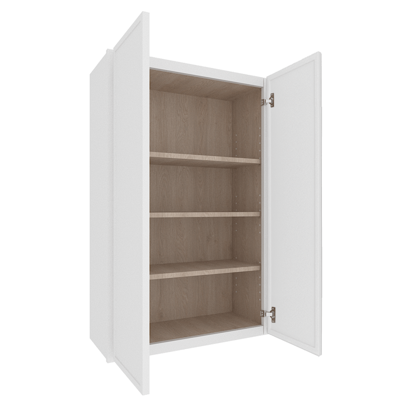 Ethereal White Micro Shaker Vanity Countertop Linen Cabinet