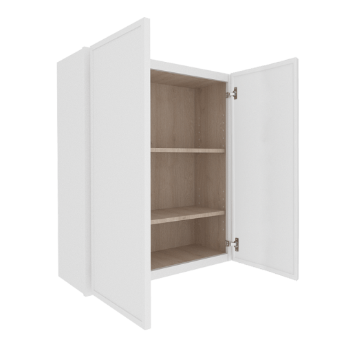 Ethereal White Micro Shaker Vanity Countertop Linen Cabinet