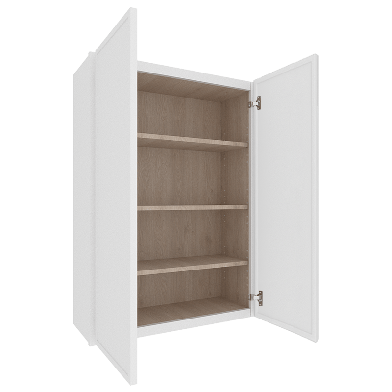 Ethereal White Micro Shaker Vanity Countertop Linen Cabinet