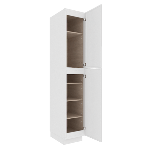 Ethereal White Micro Shaker Vanity Countertop Linen Cabinet