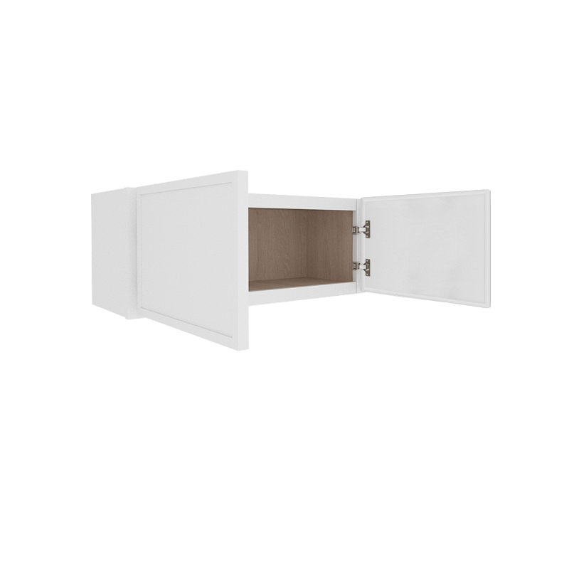 Ethereal White Micro Shaker Vanity Countertop Linen Cabinet