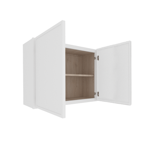 Ethereal White Micro Shaker Vanity Countertop Linen Cabinet