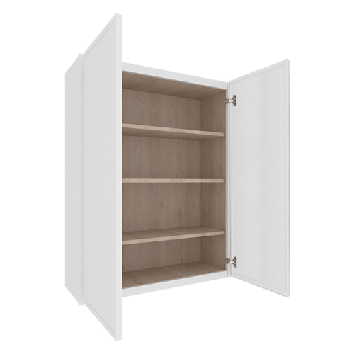 Ethereal White Micro Shaker Vanity Countertop Linen Cabinet