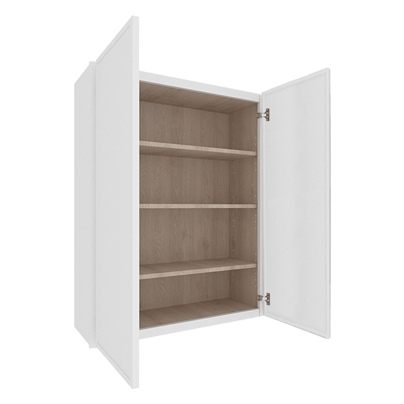 Ethereal White Micro Shaker Vanity Countertop Linen Cabinet