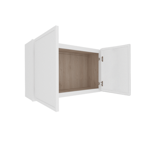 Ethereal White Micro Shaker Vanity Countertop Linen Cabinet