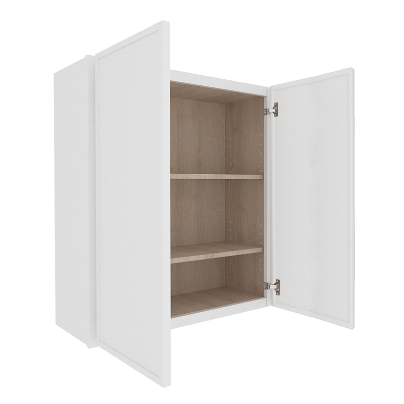 Ethereal White Micro Shaker Vanity Countertop Linen Cabinet