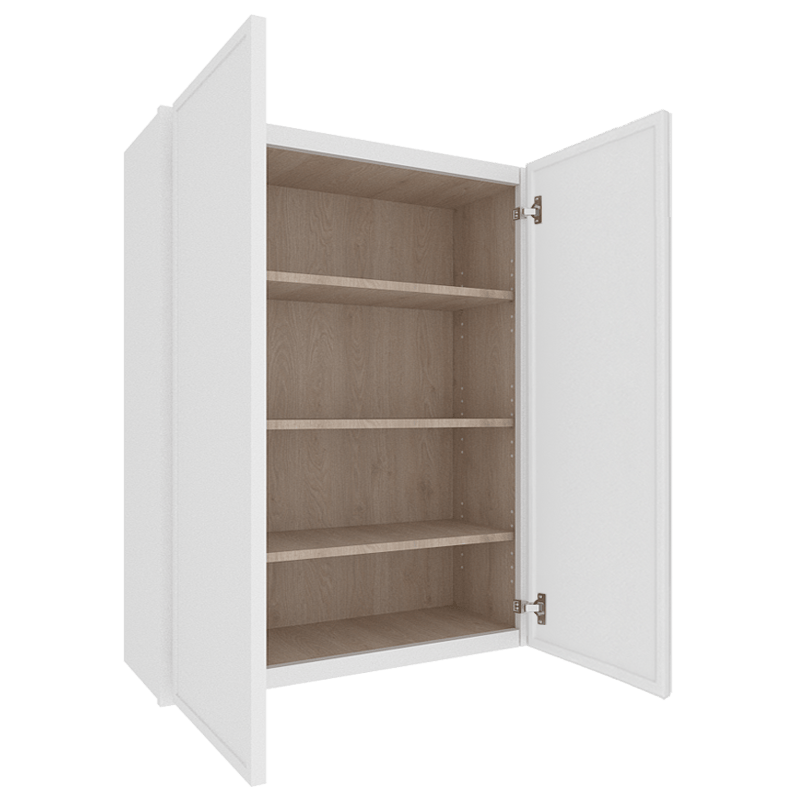 Ethereal White Micro Shaker Vanity Countertop Linen Cabinet