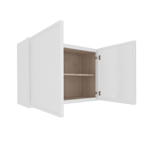 Ethereal White Micro Shaker Vanity Countertop Linen Cabinet