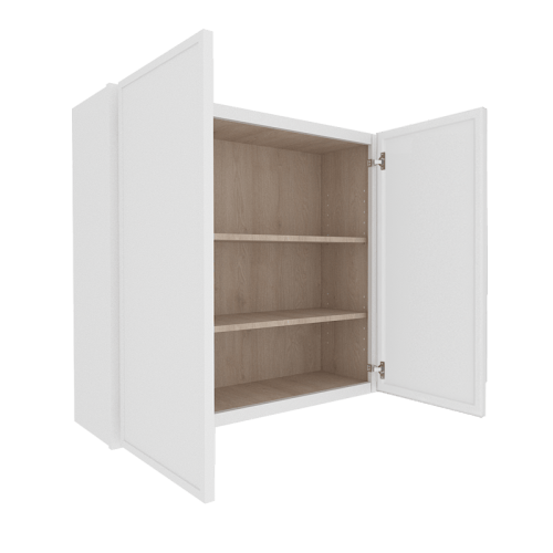 Ethereal White Micro Shaker Vanity Countertop Linen Cabinet