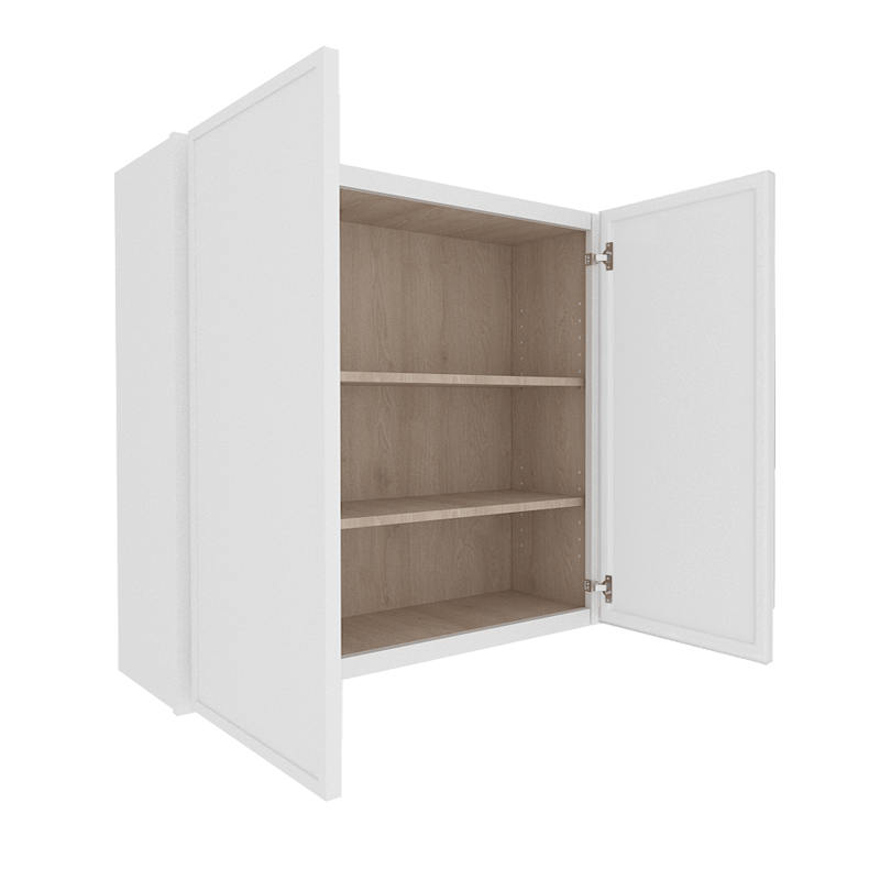 Ethereal White Micro Shaker Vanity Countertop Linen Cabinet